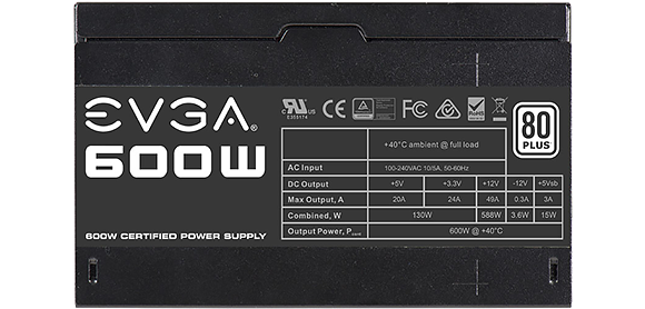 evga 600w connections