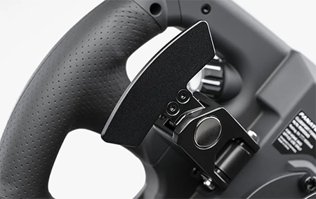 Paddle shifter on back of wheel