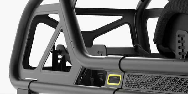 Close up angle of the ClubSport GT Cockpits steel frame.