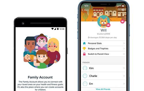 how to set up a fitbit family account