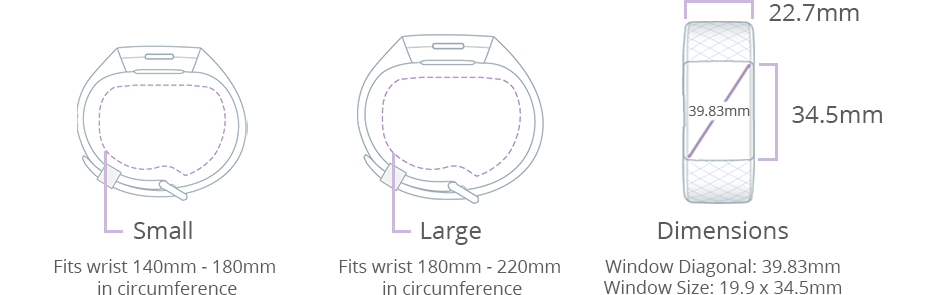 Fitbit Charge 3 Special Edition Fitness Band NFC in Rose Gold Lavender ...