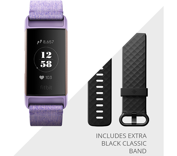 fitbit charge 3 special edition lavender aluminium