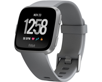 fitbit versa grey silver