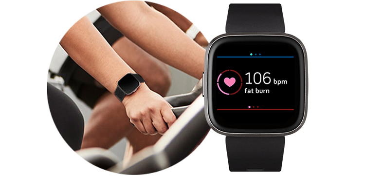 Fitbit Versa 2 Smart Watch Activity Tracker Black LN101306 FB507BKBKB SCAN UK