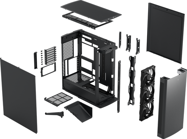 Fractal Define One Light TG Exploded