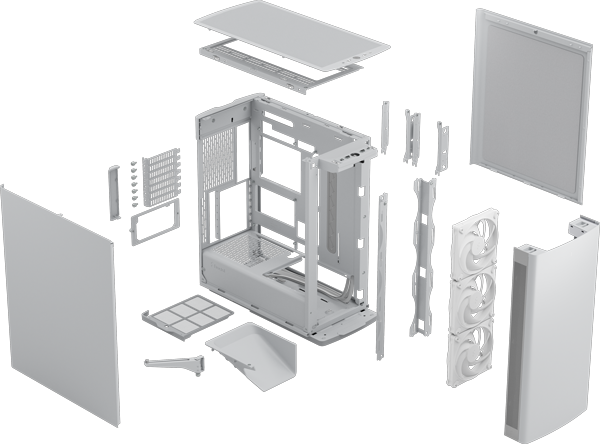 Fractal Define One Light TG Exploded
