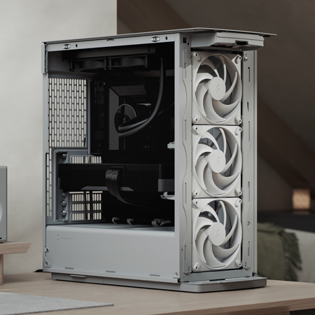 View of case full setup components