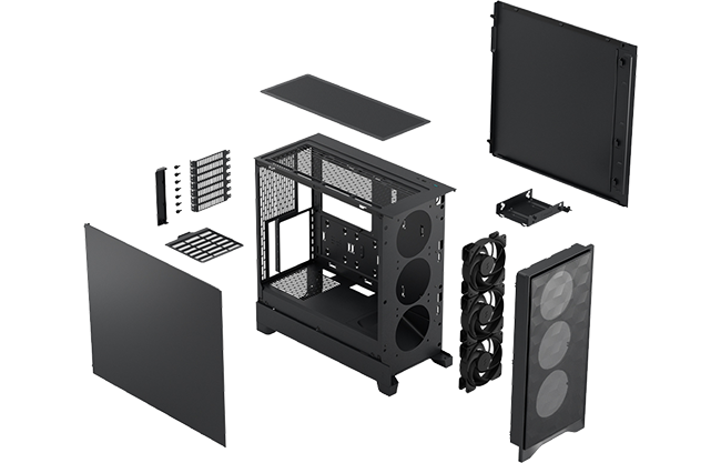 Splash image of all the case parts separated
