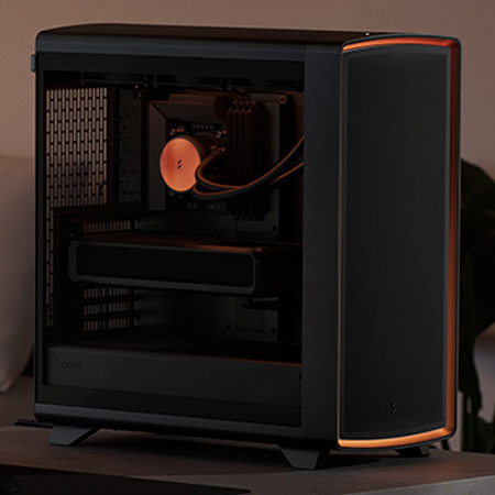 View of case full setup components