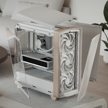 View of case full setup components