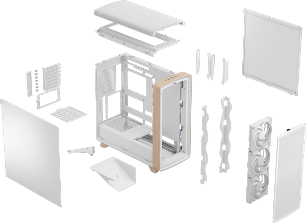 Fractal Summit White Solid Exploded