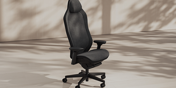 Refine 2 chair in cream room with tree shadows partially covering the walls and ground.