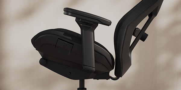 Reclined seat section of the Refine 2 chair.