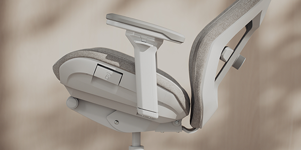 Reclined seat section of the Refine 2 chair.