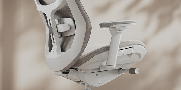 Rear right angle of the Refine 2 chair.