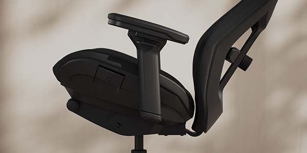 Reclined seat section of the Refine 2 chair.