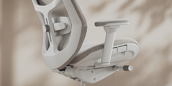 Rear right angle of the Refine 2 chair.