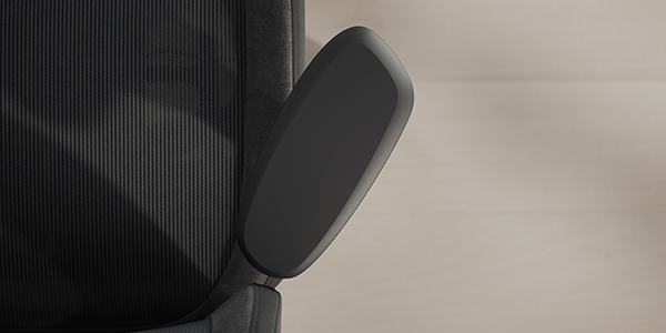 Close-up of adjusted armrest.