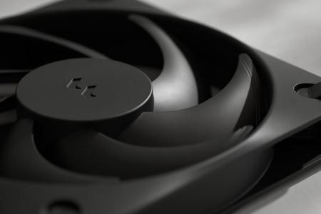 Close up of black fan