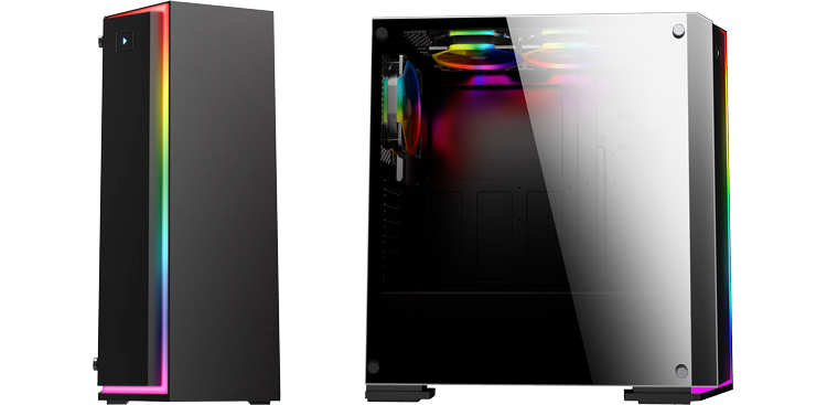 gamemax starlight RGB black case