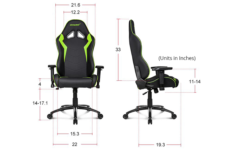 AKRacing Core Series SX BLACK/GREEN Gaming Chair LN92347 - AK-SX