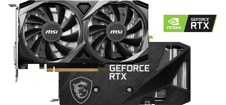 MSI NVIDIA GeForce RTX 3050 8GB VENTUS 2X XS OC Ampere Graphics