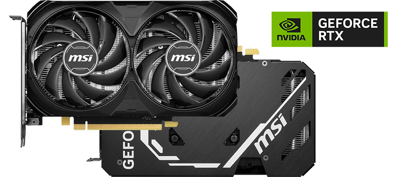 MSI NVIDIA GeForce RTX 4060 Ti 16GB VENTUS 2X BLACK OC Ada