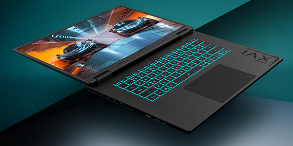 Laptop laid flat by 180 degree.