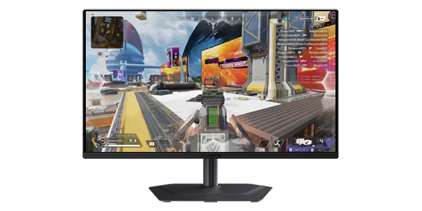 Monitor displaying gameplay from Apex Legends.