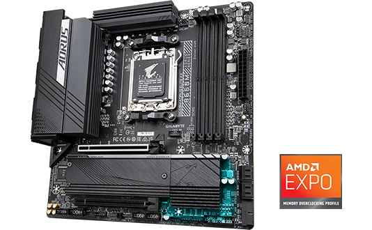 Gigabyte AMD B650M AORUS ELITE AX microATX Motherboard