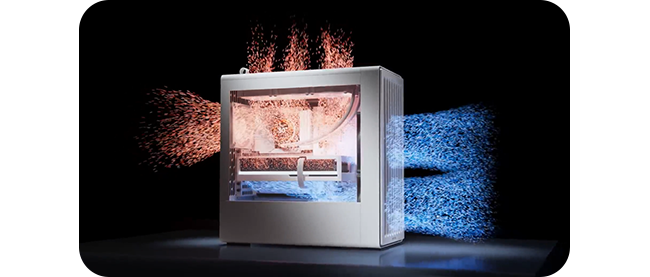 Visual Showcasing airflow throughout the case