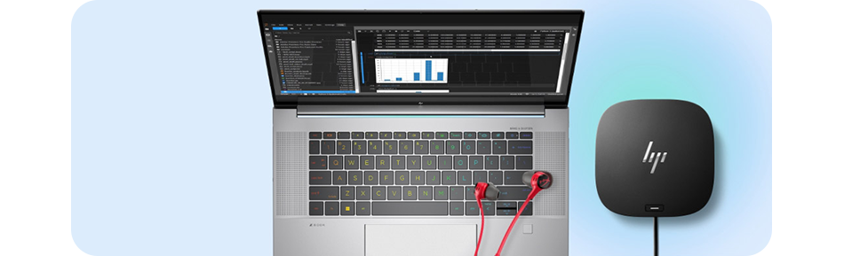 Dock next to Laptop