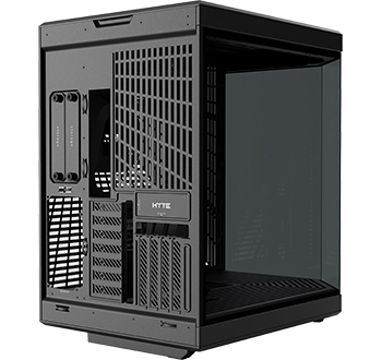 View of the back of the case showing GPU slots