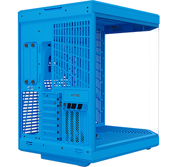 View of the back of the case showing GPU slots