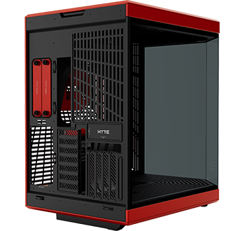 View of the back of the case showing GPU slots