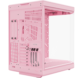 View of the back of the case showing GPU slots