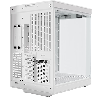View of the back of the case showing GPU slots