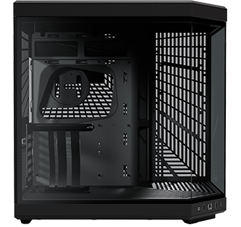 View of the side of the case showing inside the glass