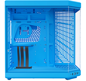 View of the side of the case showing inside the glass