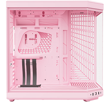 View of the side of the case showing inside the glass