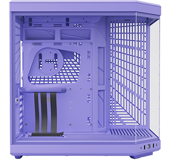 View of the side of the case showing inside the glass