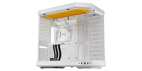 Highlighted area in the top of the case to support a 360mm Long 68mm Thick radiator.