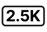 2.5K resolution icon.
