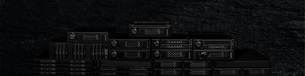 Banner image of ToughArmor Mobile racks with rocky background to highlight its premium rugged design