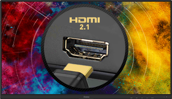 Adventure game and FPS side by side, highlighting dual refresh rate functionality.