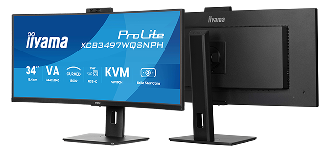 34-inch ProLite XCB3497WQSNPH-B1 Curved UWQHD VA Monitor from iiyama.