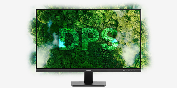 Aerial view of forest with overlaying DPS letters to highlight Dynamic Power Saving technology