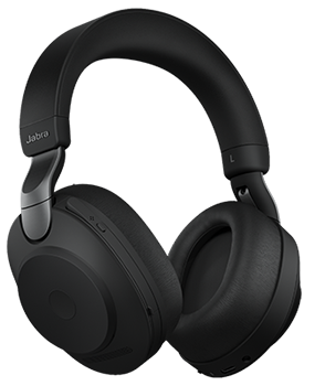 Jabra Evolve2 85 headset with Discreet Mode off.