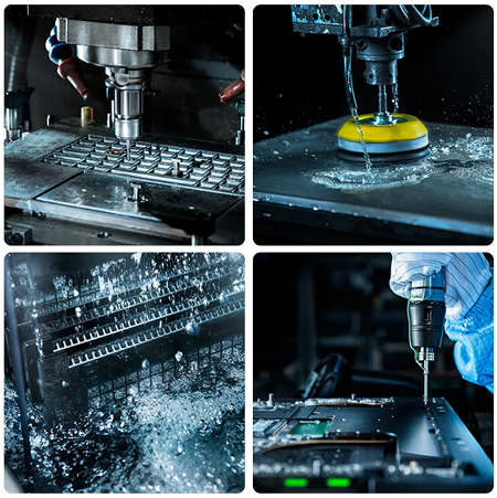 Collage of Laptop Machining