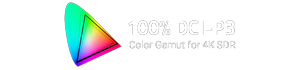 100% DCI-P3 Colour Gamut